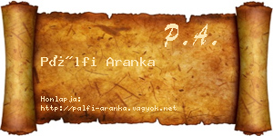 Pálfi Aranka névjegykártya